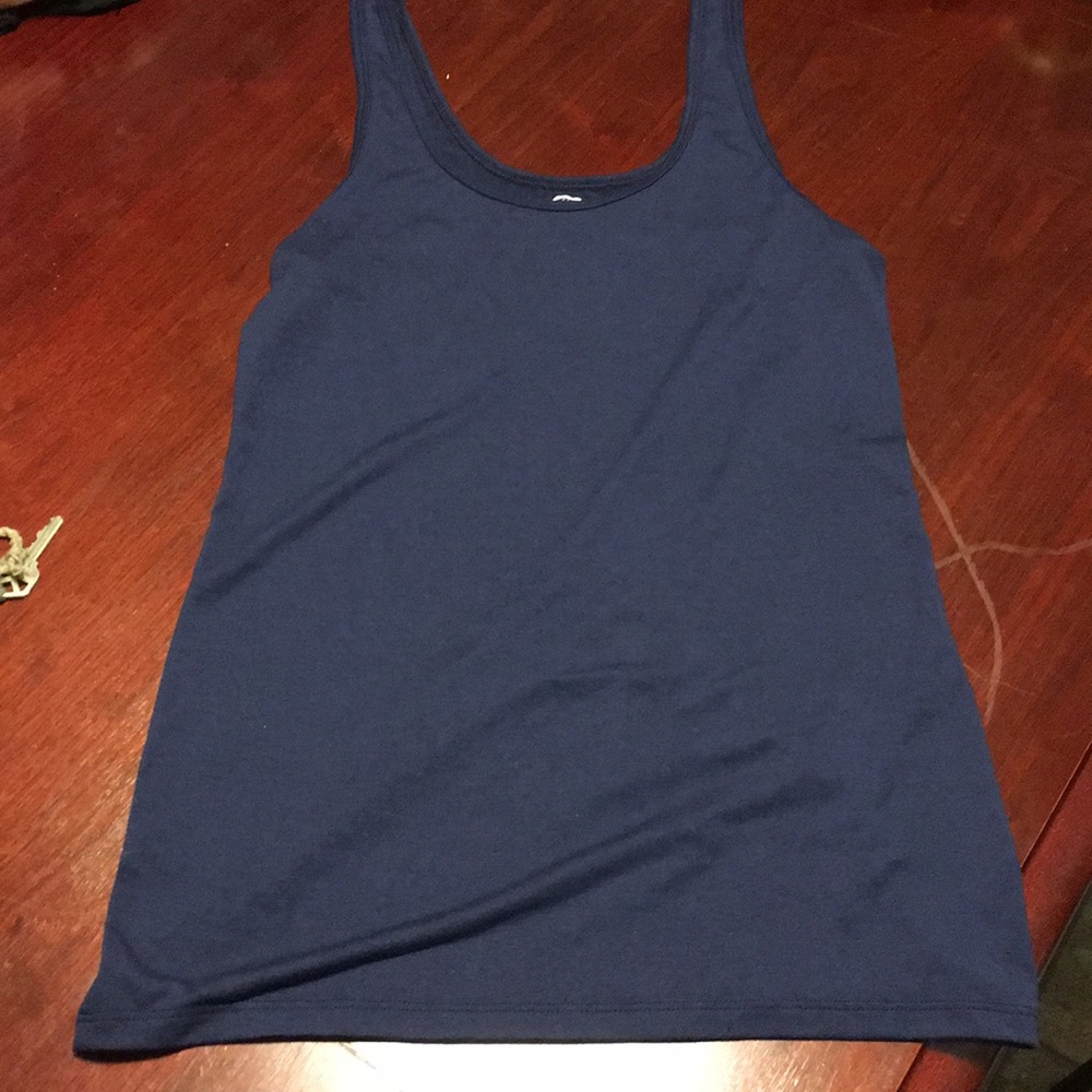 Blue tank top. Size L